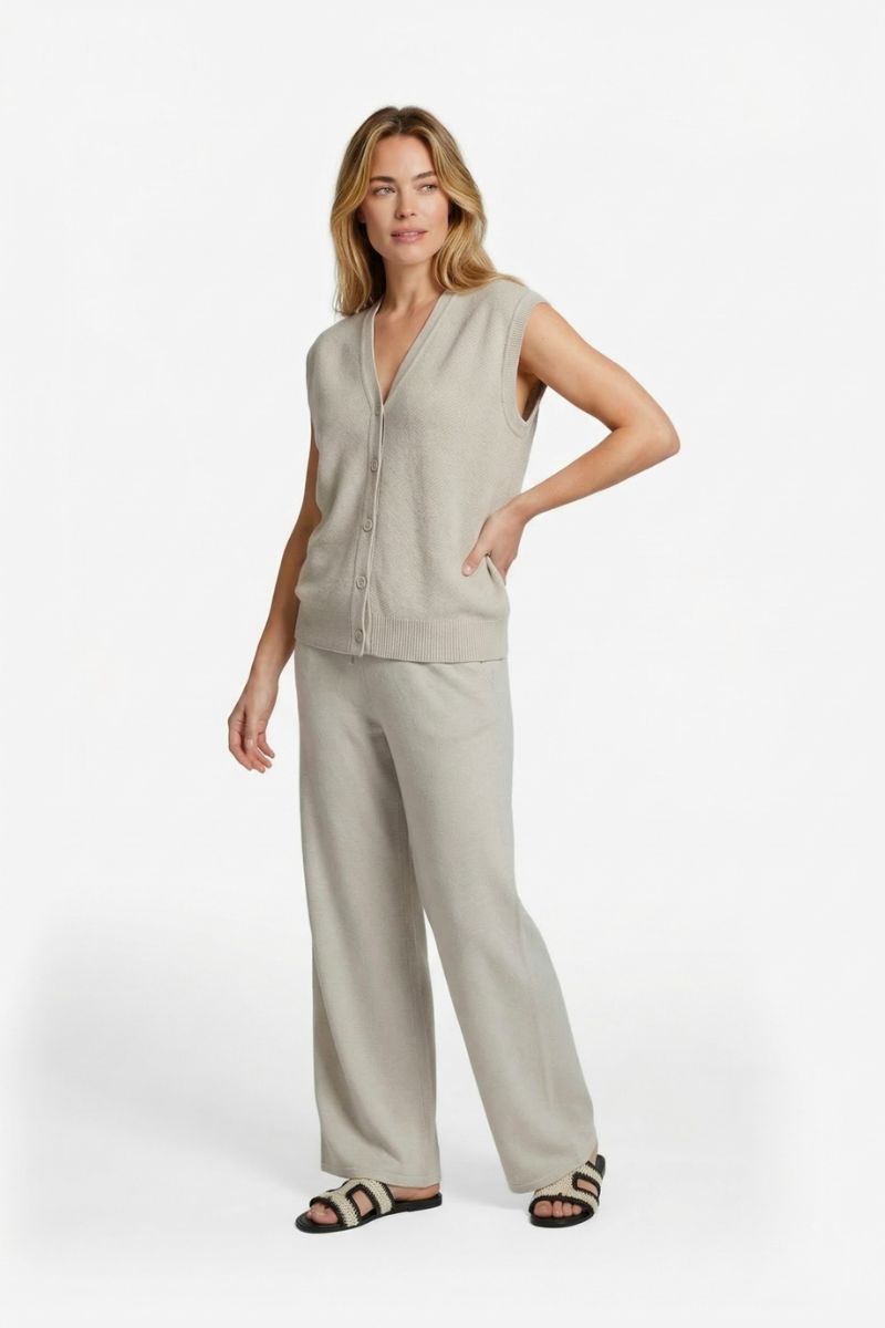C&S Kerstin Gilet Sand – Tijdloos | Feliz